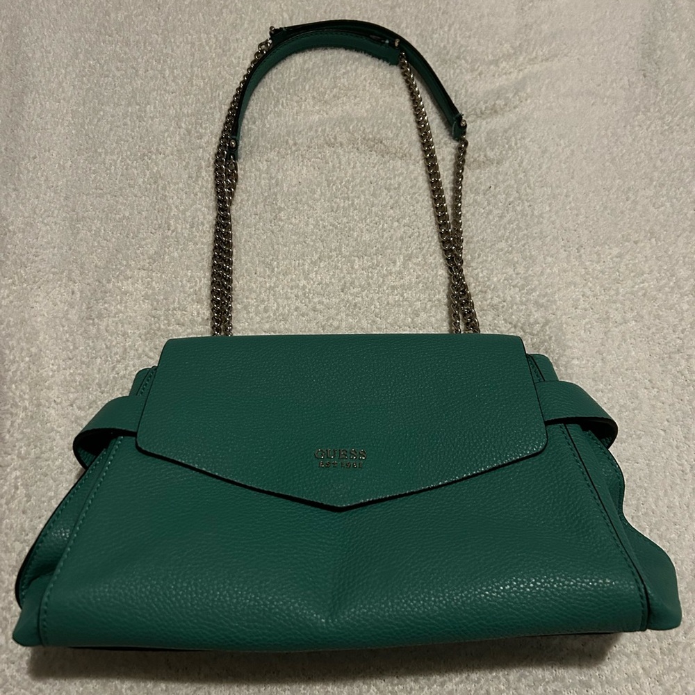 GUESS Green Leather Women's Bag